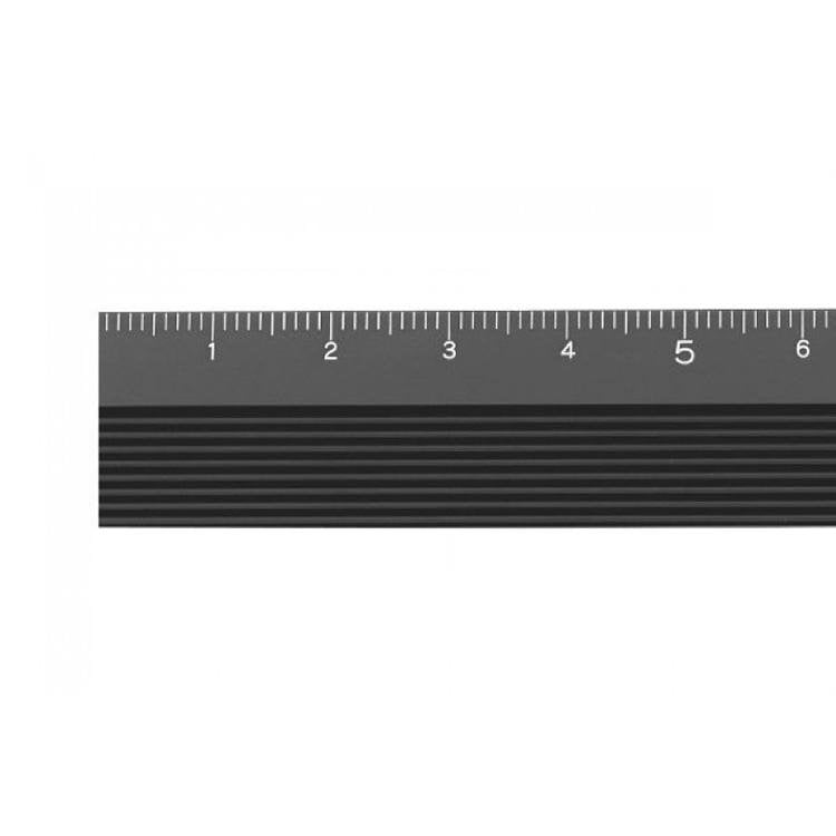Règle en aluminium 15 cm noire