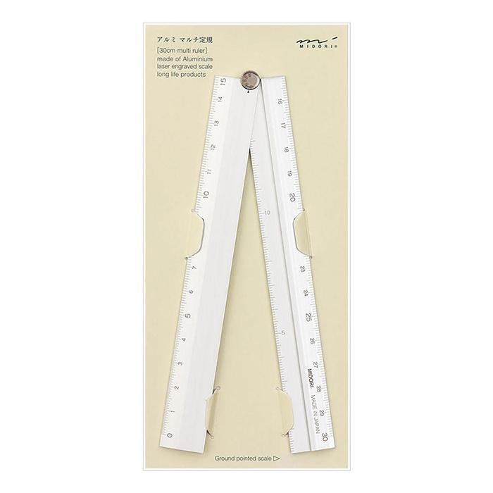 Règle multiple en aluminium 30 cm Argent