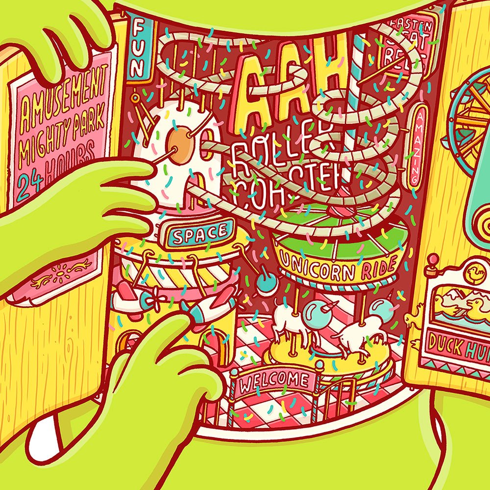 Amusement Park Giclée Print