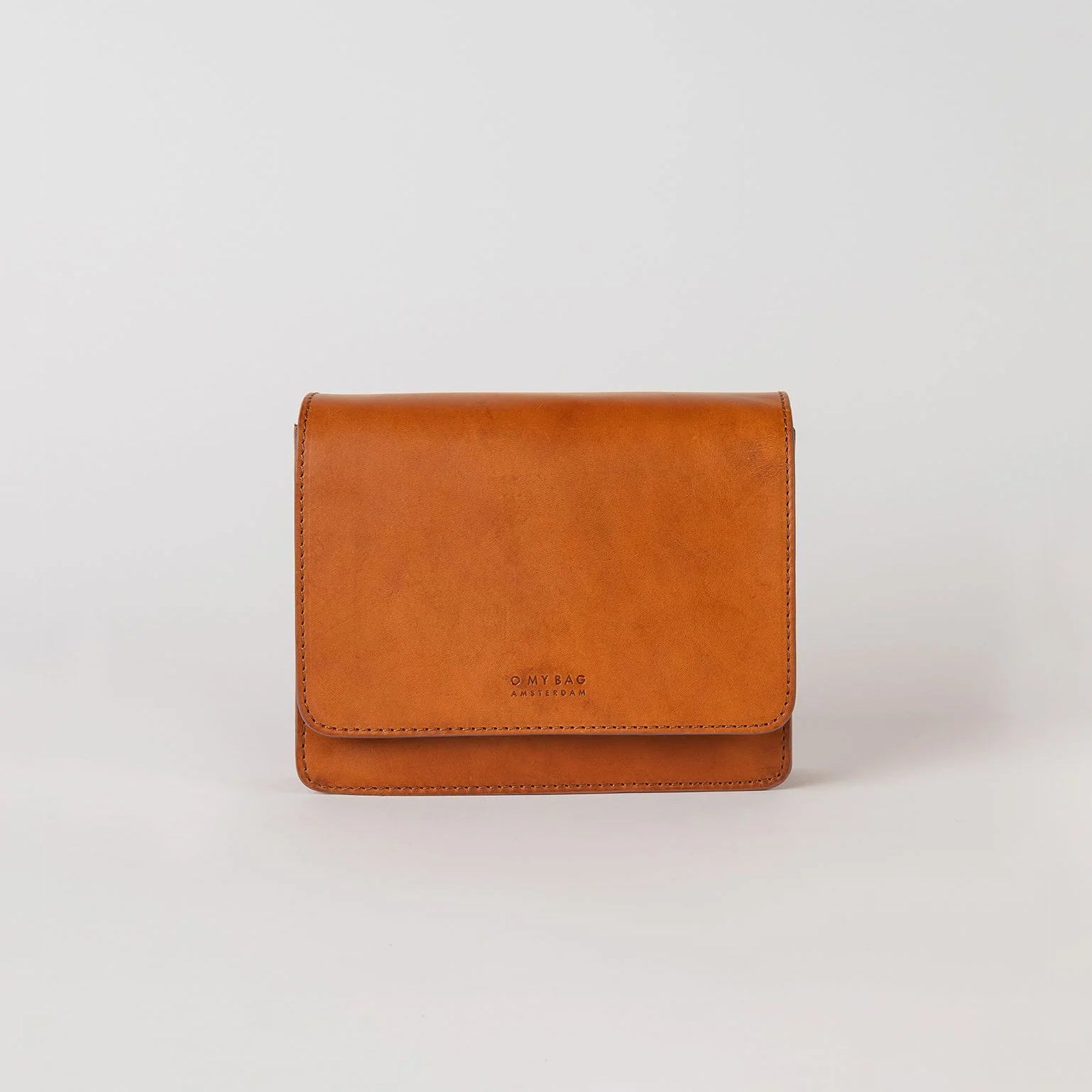 Bolso Mini Audrey Clásico Coñac (Correa Tejida/ Correa de Piel)