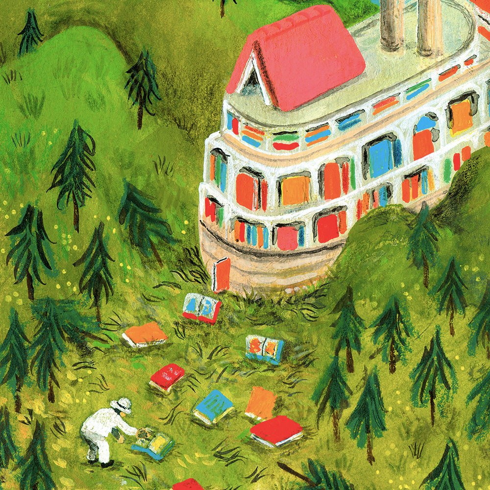 Bibliothèque Fitzcarraldo Giclée Print