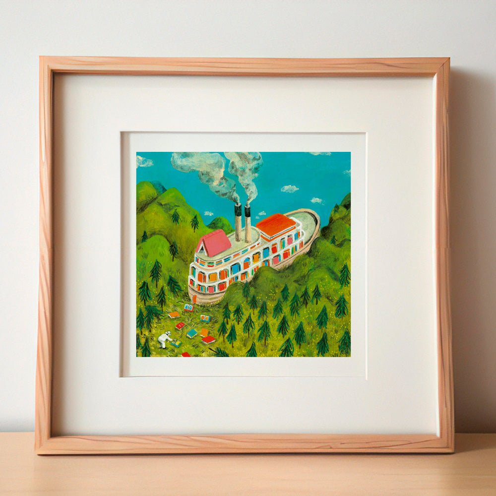 Biblioteca Fitzcarraldo Impresión Giclée