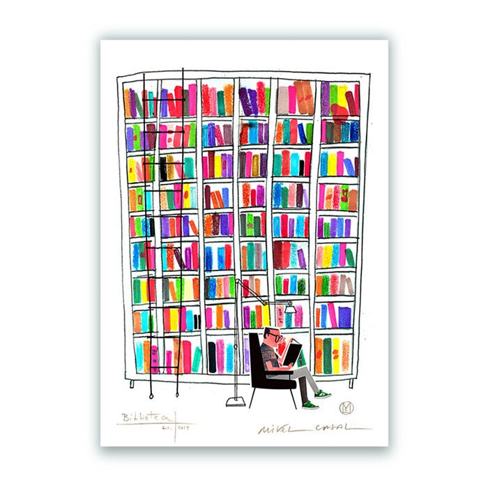 Librería 2 Impresión Giclée A4