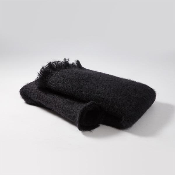 Mohair Foulard Black 027 18x170