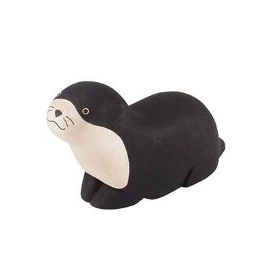 Animal de Madera Pole Pole Nutria Negra