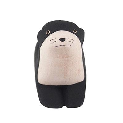 Animal de Madera Pole Pole Nutria Negra