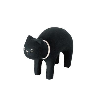 Pole Pole Wooden Animal Black Cat