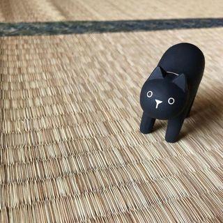 Pole Pole Wooden Animal Black Cat