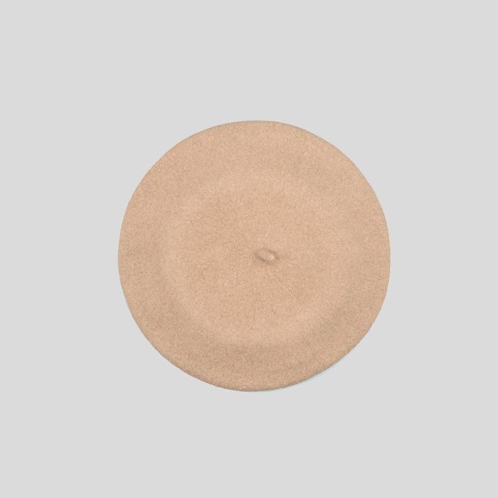 Dame Merino Wool Beret with Lining Sand Camel 6