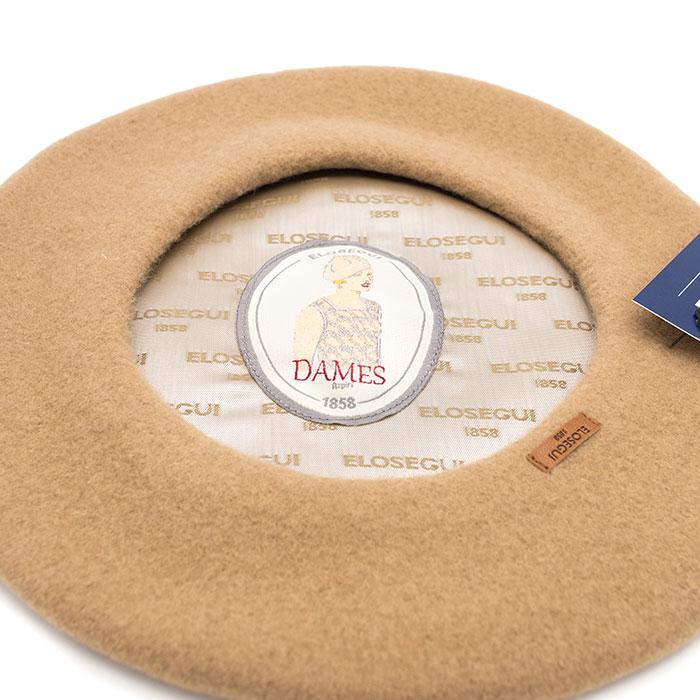 Dame Merino Wool Beret with Lining Sand Camel 6