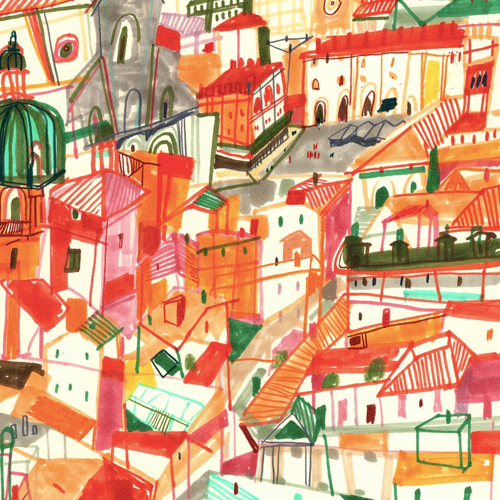 Bologna City Giclée Print A4