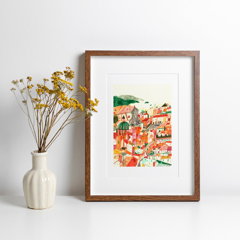 Impression giclée de la ville de Bologne