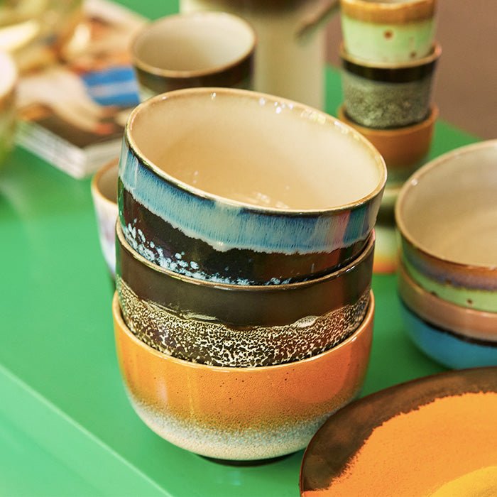70s Ceramics: Noodle Bowls - Groovy (set de 4)