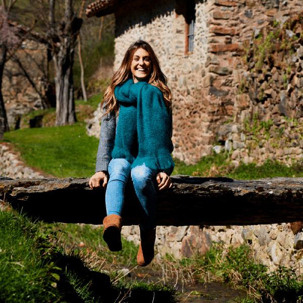 Foulard Mohair Coral Red 126 18x170