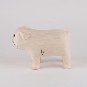 Pole Pole Wooden Animal Bulldog