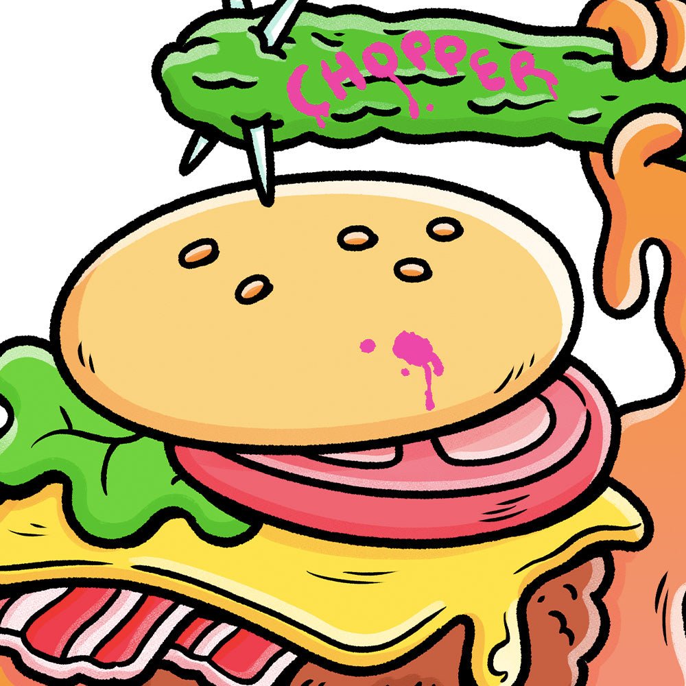 Hamburger Giclée Print A5