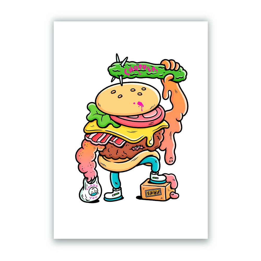 Hamburguesa Impresión Giclée A5