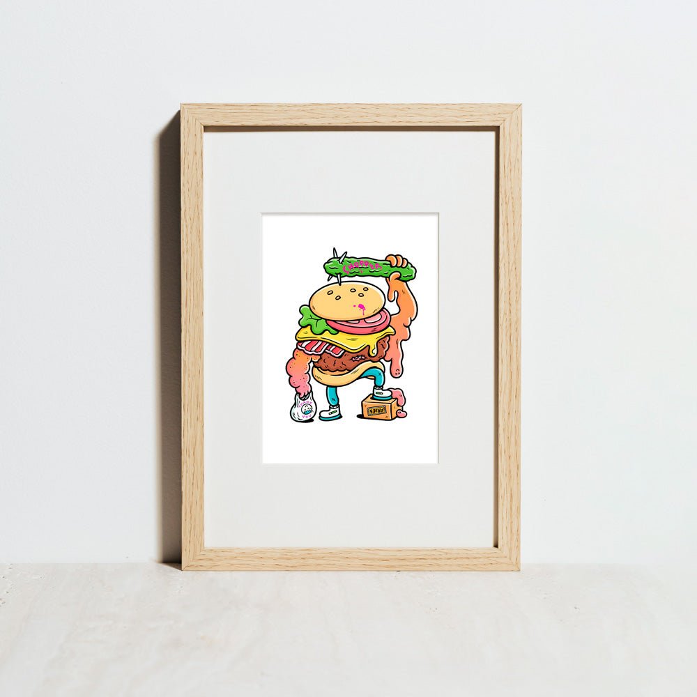 Hamburger Giclée Print A5