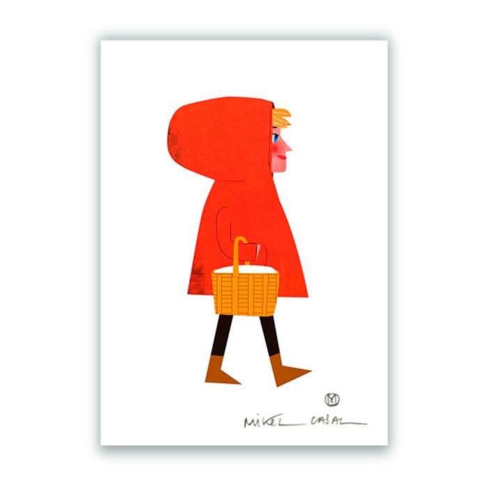Le Petit Chaperon Rouge Papier Fine Art Print A5