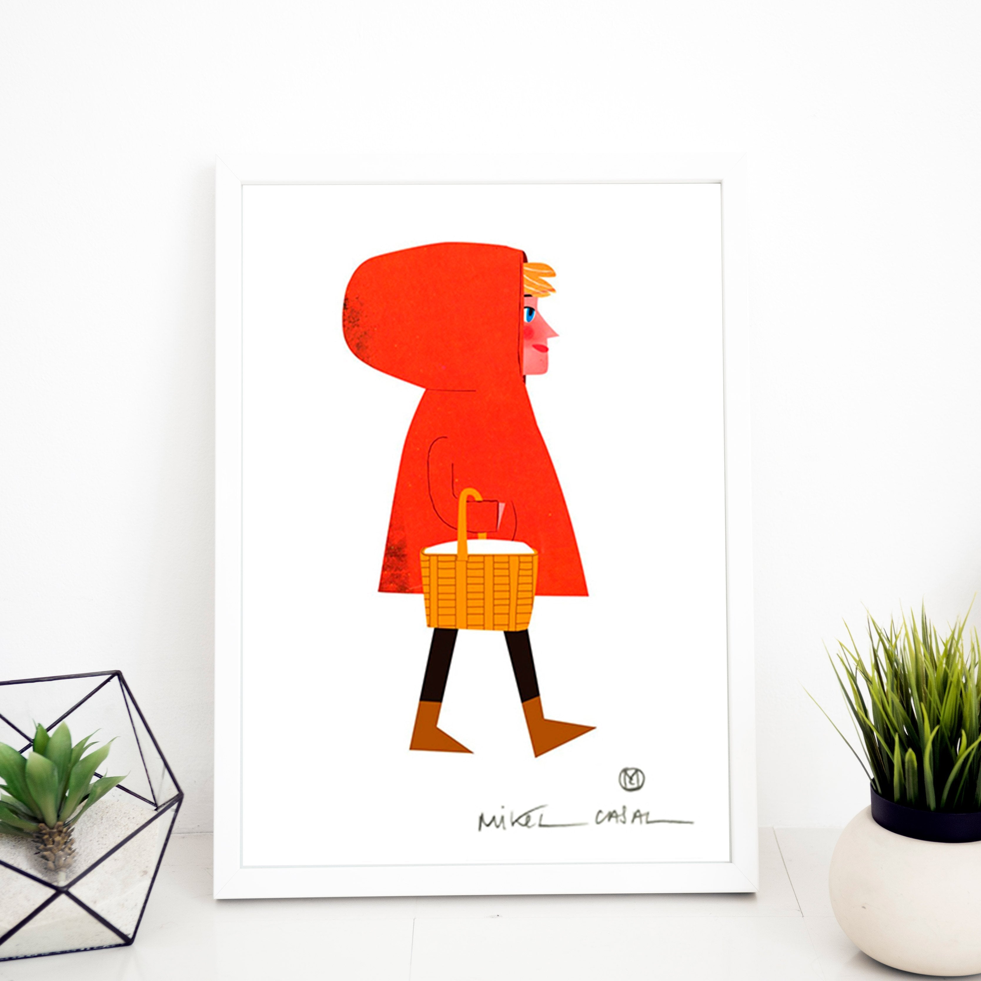 Le Petit Chaperon Rouge Papier Fine Art Print A5