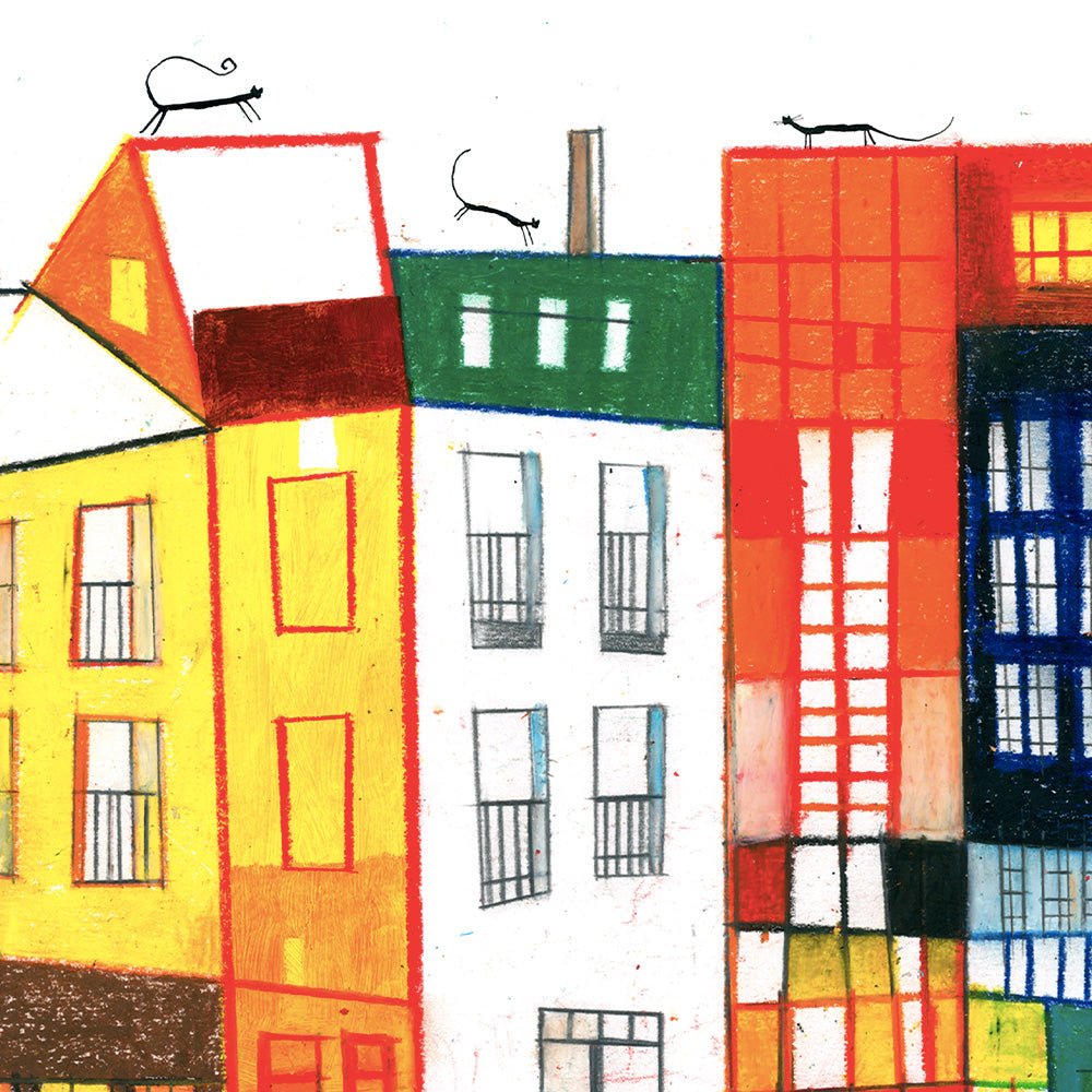 Casas de Colores Giclée Print