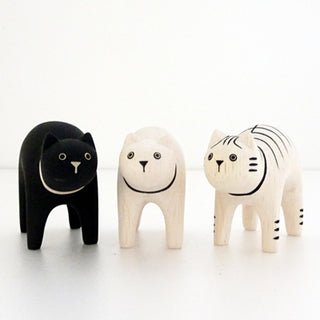 Animal de Madera Pole Pole Gato Tigre