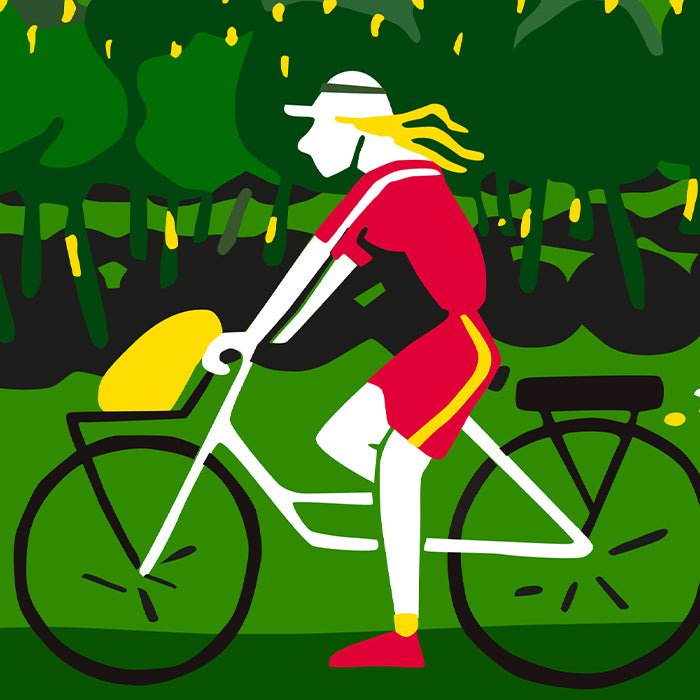 Ciclista en Primavera Impresión Giclée