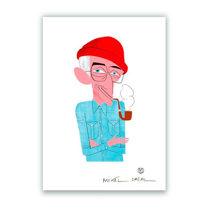 Cousteau Giclée Print A5