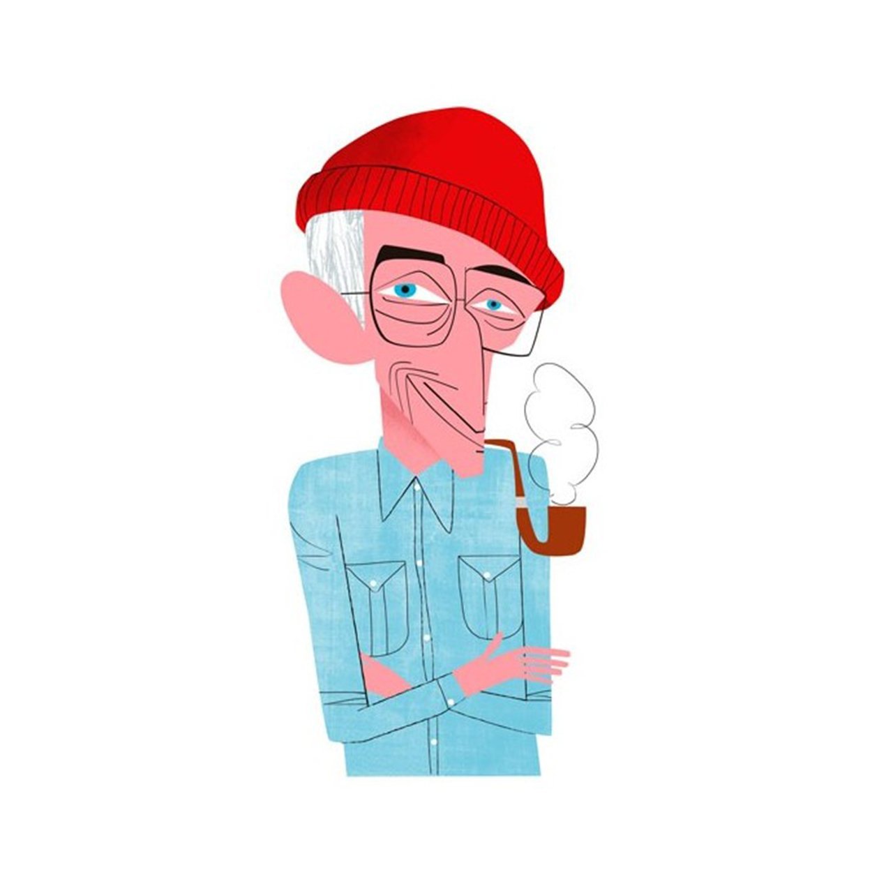 Cousteau Giclée Print A5