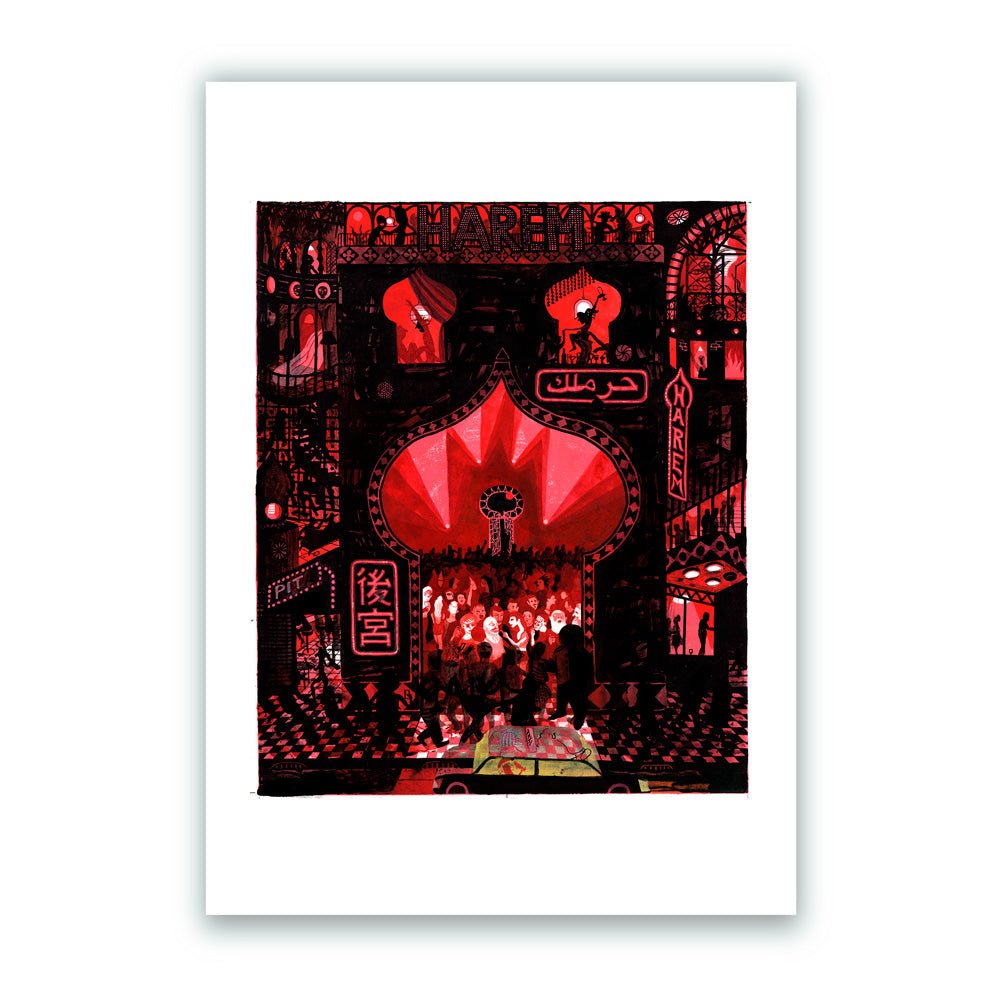 Harem Mouth Disque Giclée Print