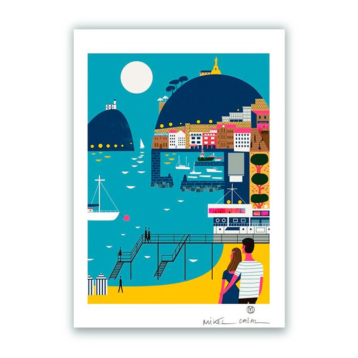 Donostiako Gauak A4 Impression Giclée
