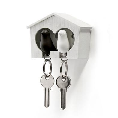 Porte-clés Duo Moineau Noir et Blanc