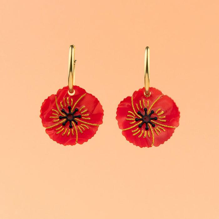 Pendientes Amapolas