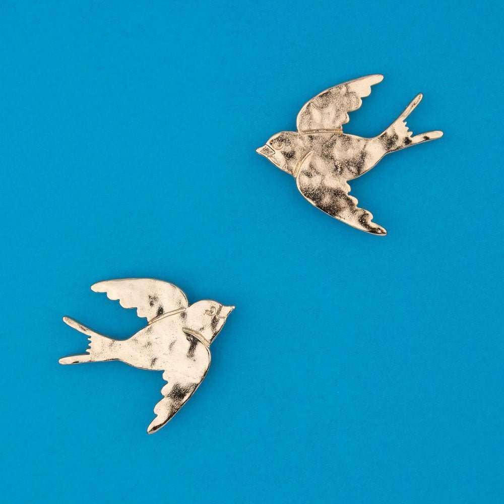 Swallow Earrings Gold
