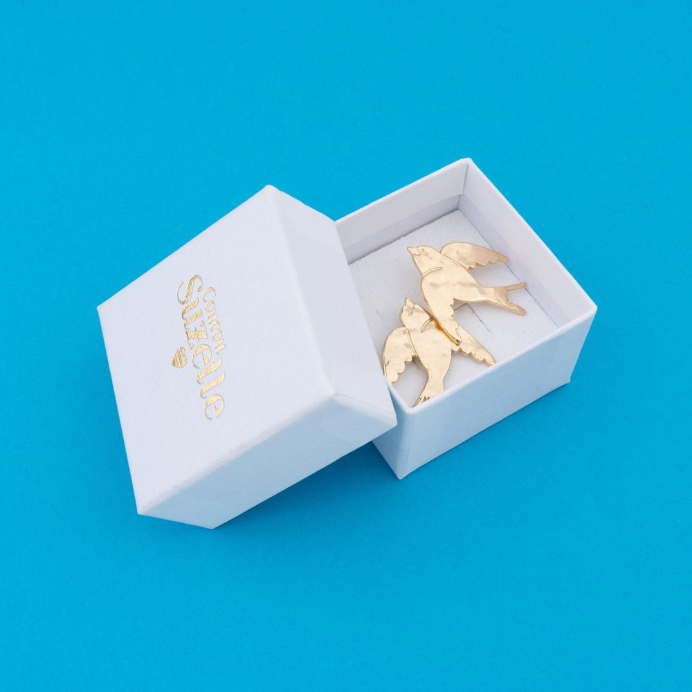 Swallow Earrings Gold