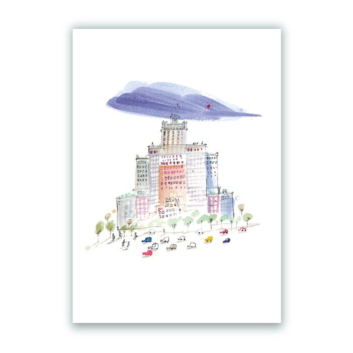 Edificio España Impresión Giclée A5