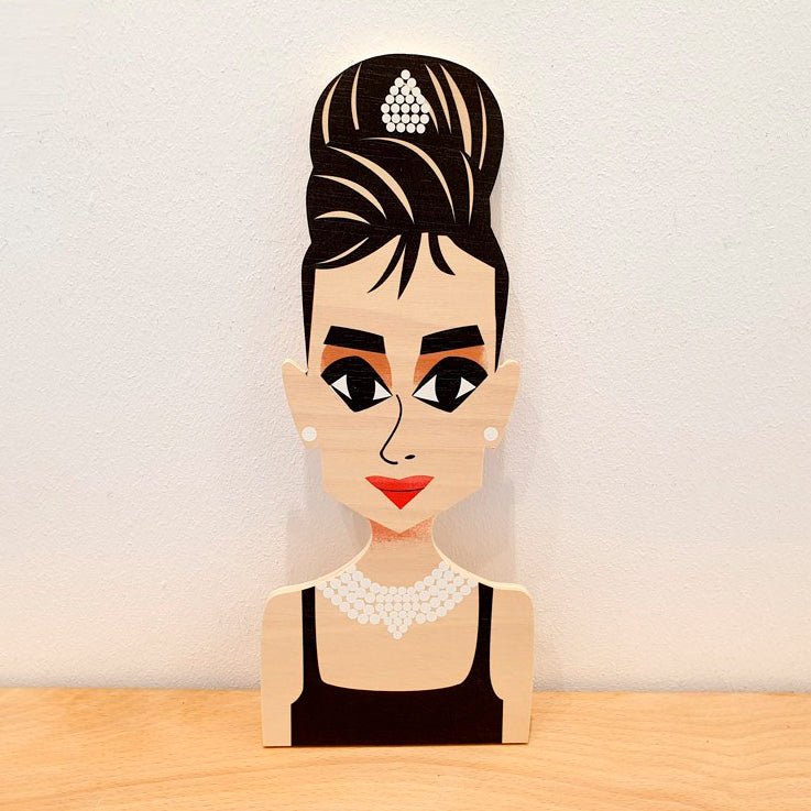 Wood Decoration Egurrak 41 Audrey Hepburn