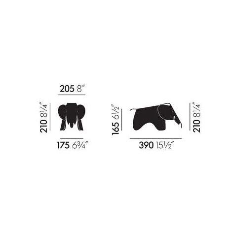 Elefante Eames Pequeño Botón de Oro