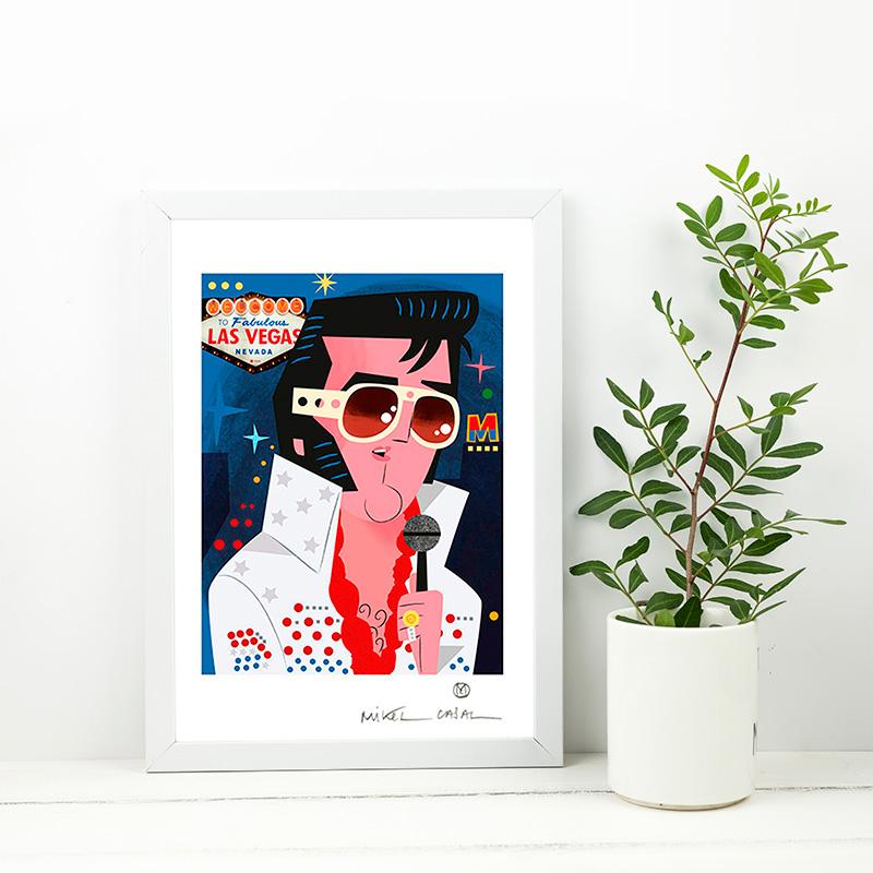 Elvis Giclée Print A5
