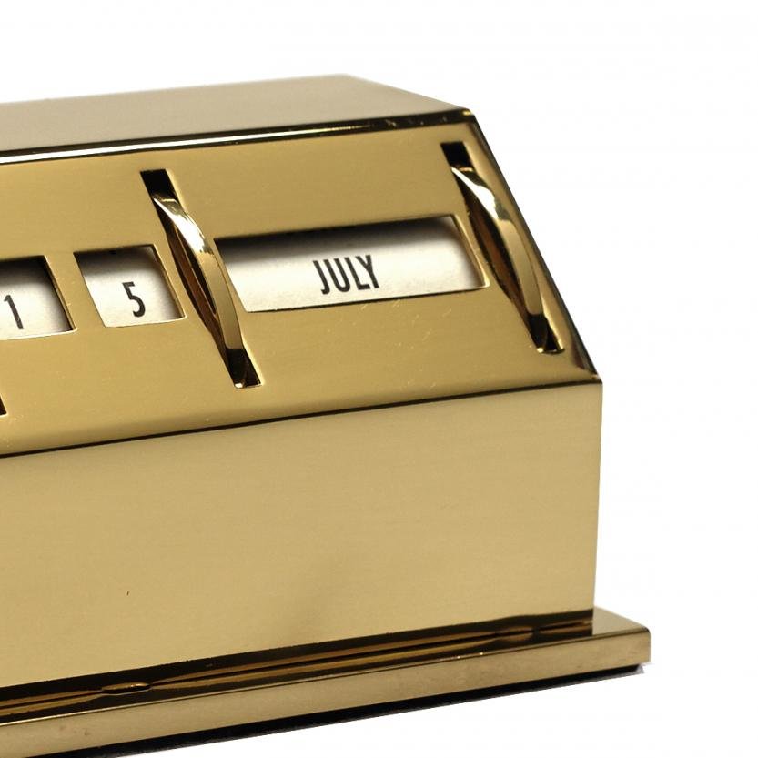 Calendrier de bureau perpétuel en laiton