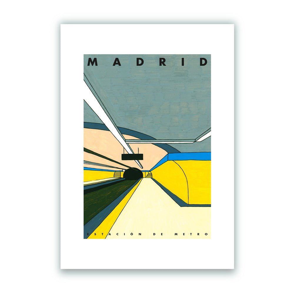 Madrid - Estación de Metro Giclée Print A5