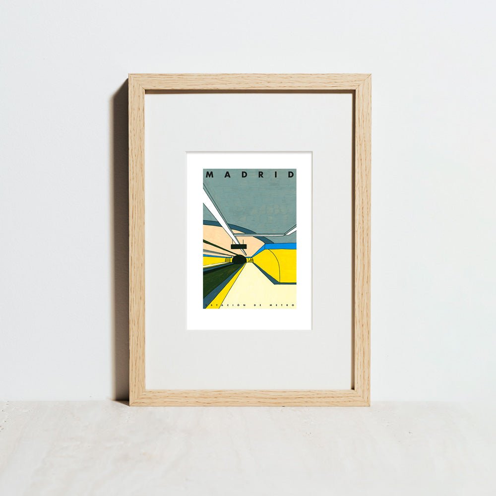 Madrid - Estación de Metro Giclée Print A5
