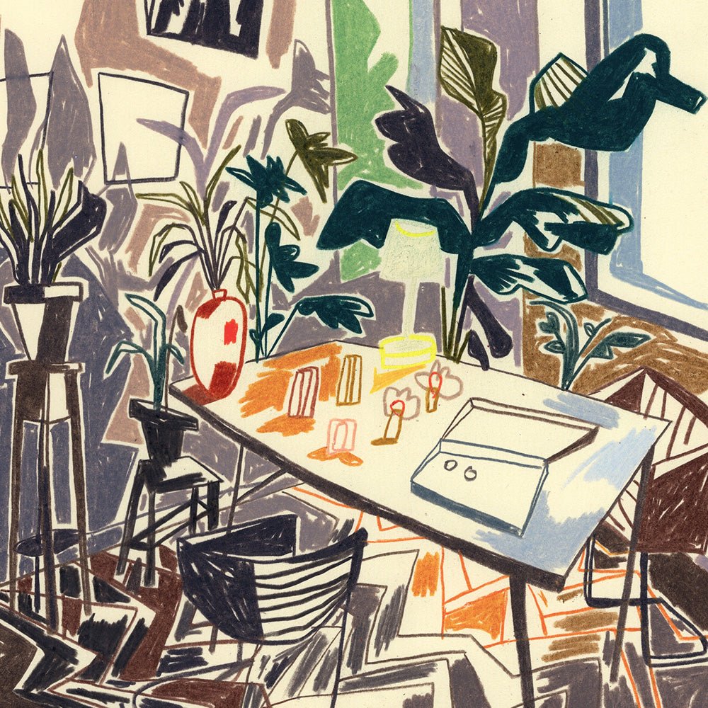 Evening at Studio Giclée Print A4