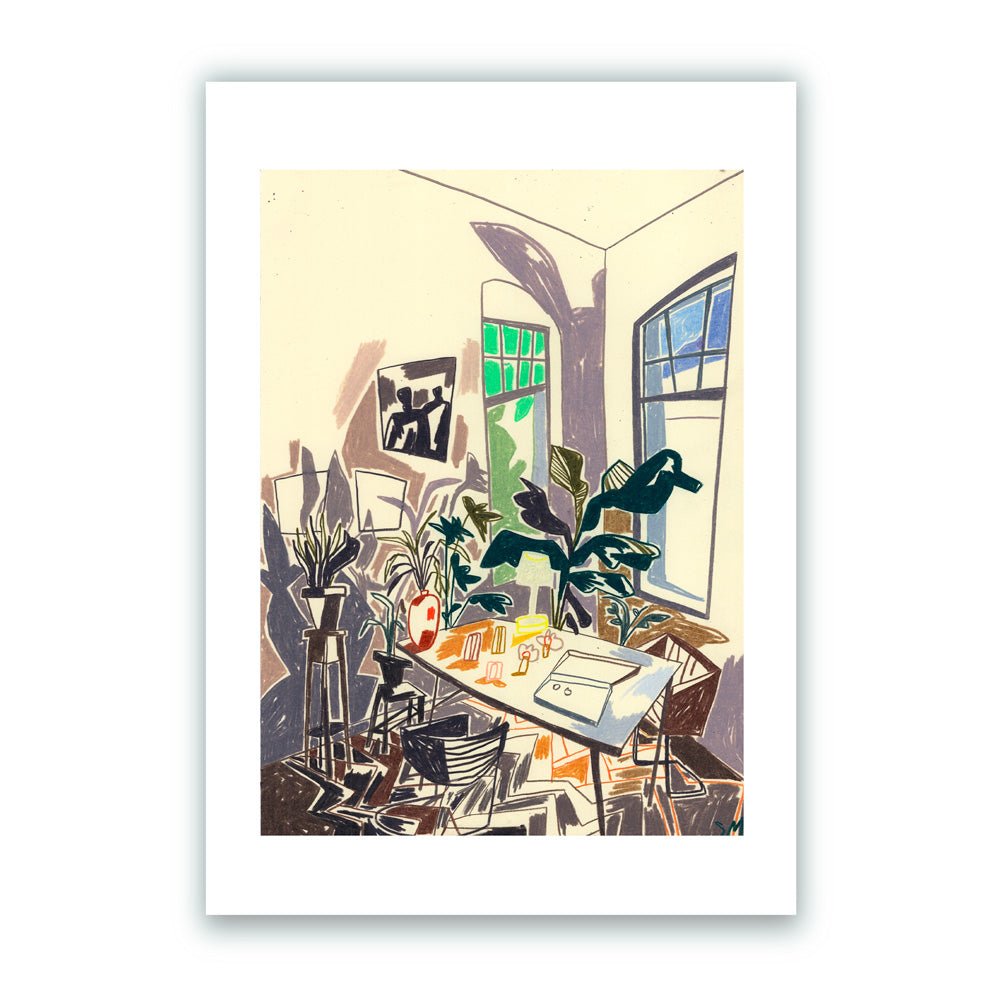 Evening at Studio Giclée Print A4