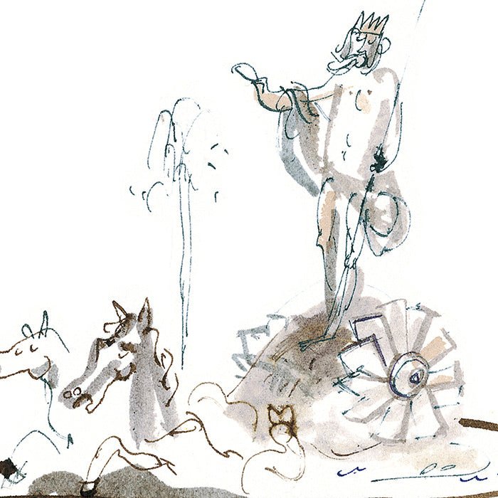 Fuente de Neptuno Impresión Giclée