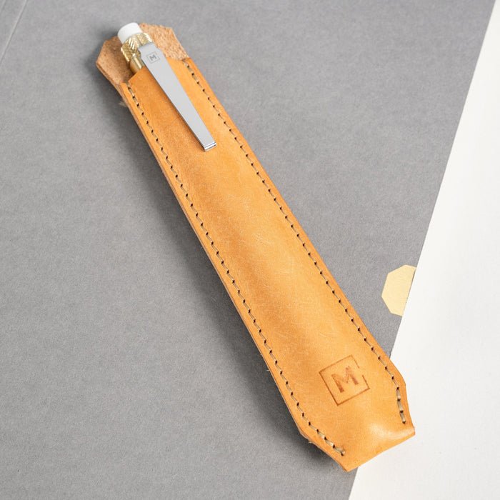 Estuche Extensor de Lápiz Ferrule de Cuero
