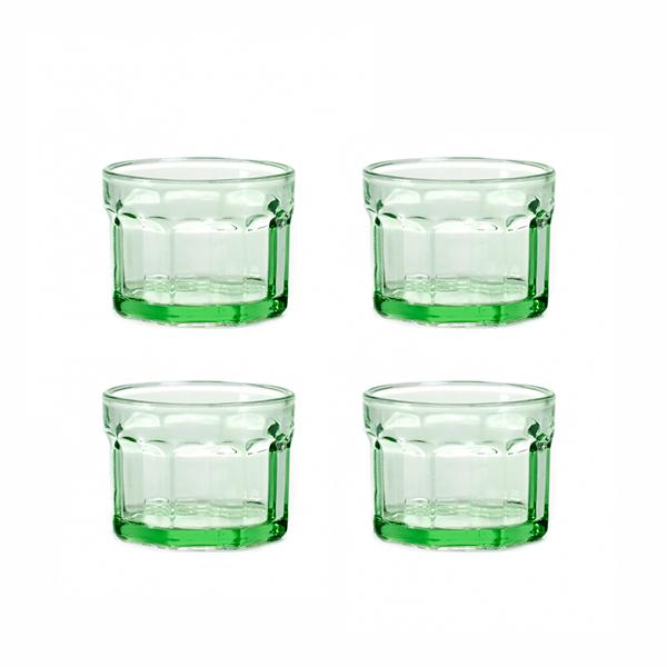 Vasos Fish & Fish Verde S (set de 4)