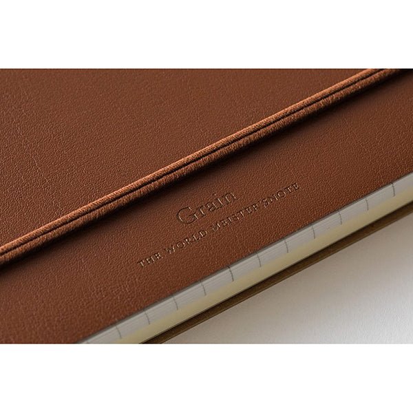 Carnet à anneaux WM Grain marron foncé