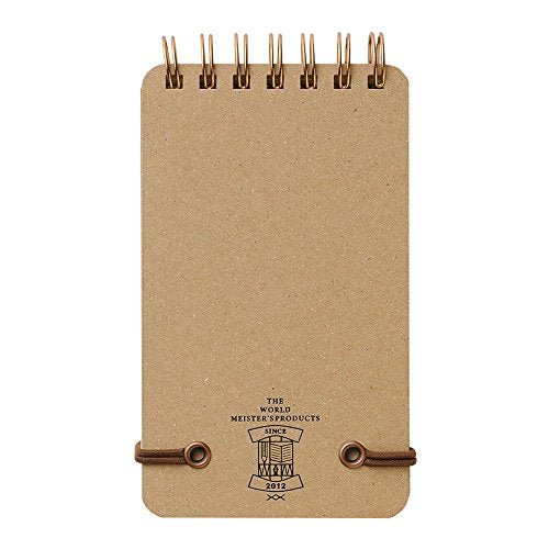 Carnet à anneaux WM Grain marron foncé