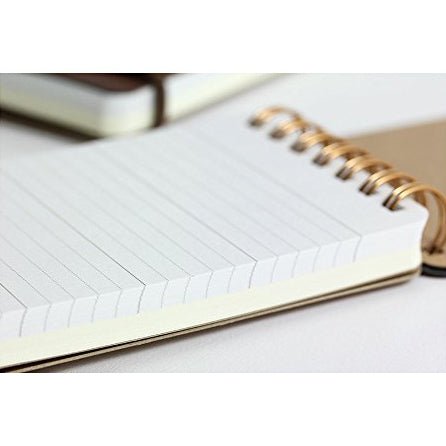 Carnet à anneaux WM Grain marron foncé